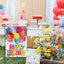 Banderas cumpleaños jardín 12x18pulg arpillera doble cara globo