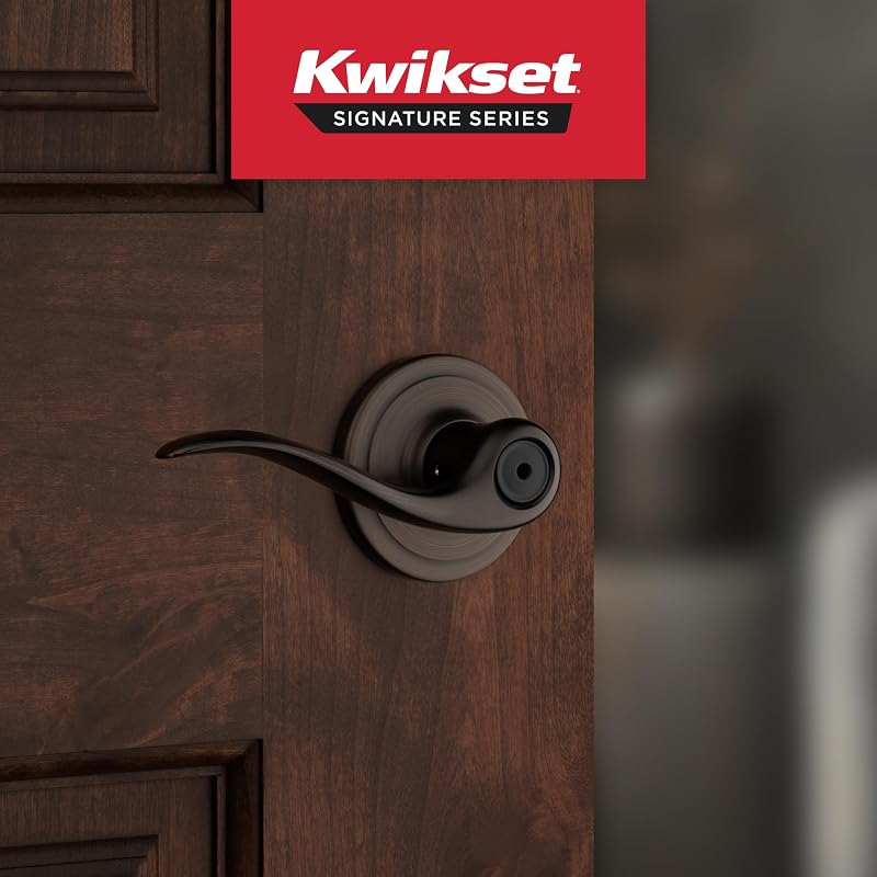 Manija puerta baño cerradura giratoria bronce