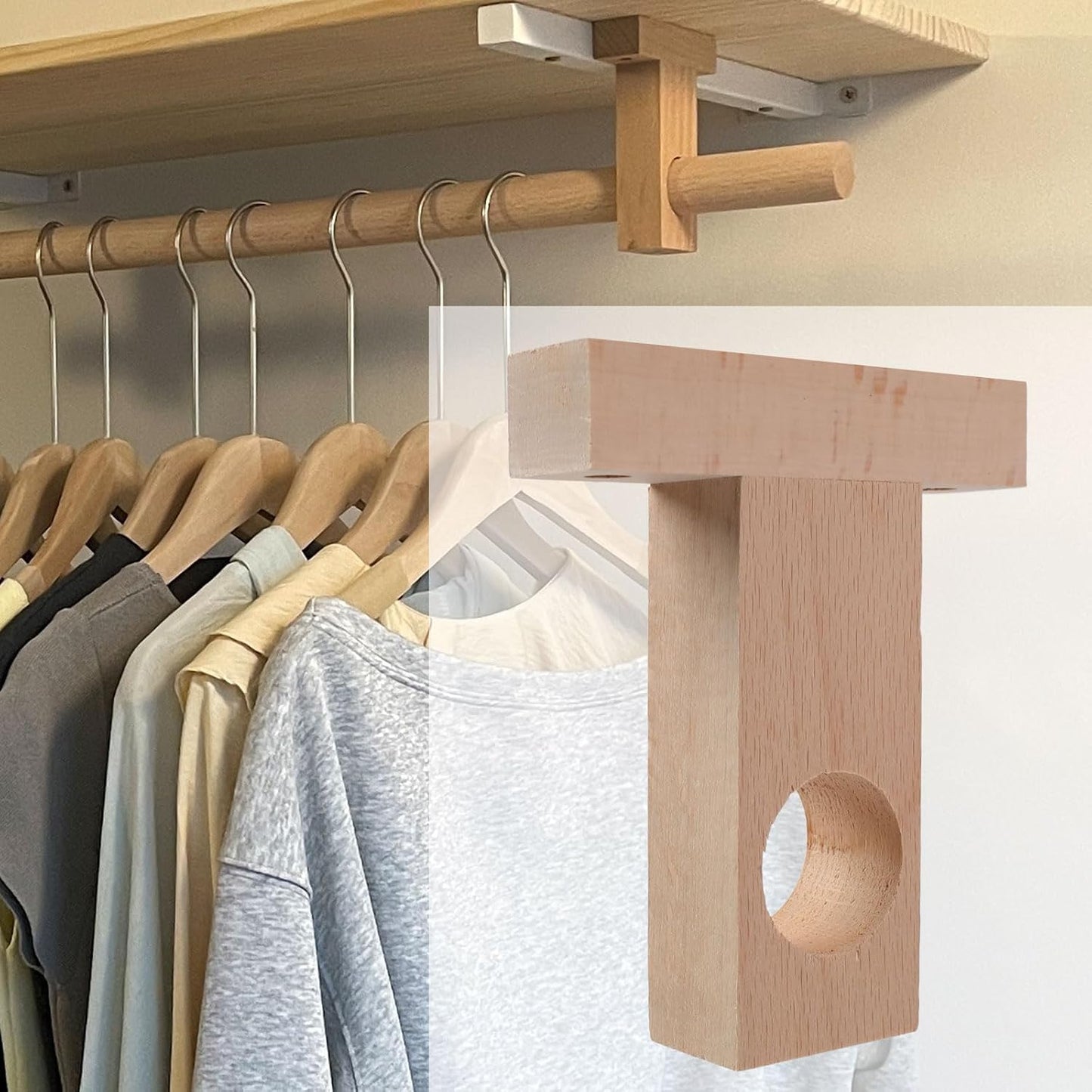 Soporte poste madera techo 1.2pulg set 4