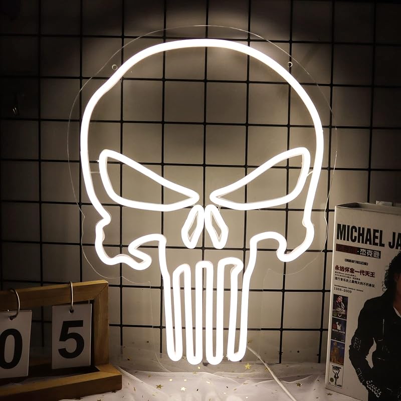 Letrero neón Punisher para dormitorio y sala de estar