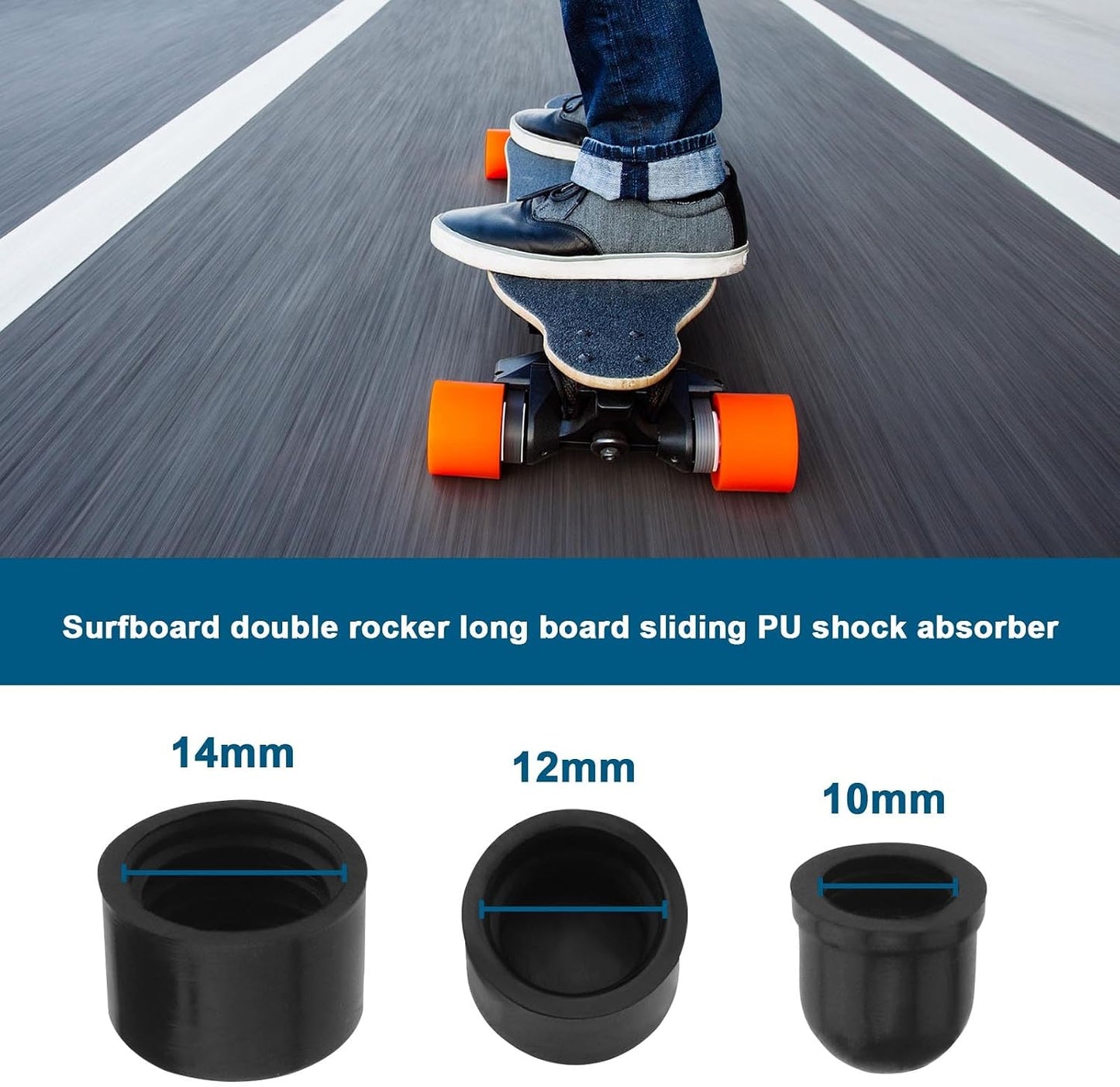 20 Pzas Soporte PU Amortiguador Monopatín Longboard