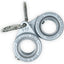 Set anillos giratorios plateados para asta bandera