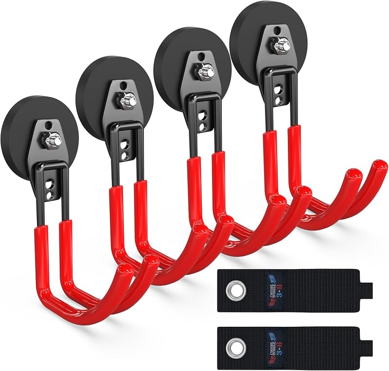 Ganchos magnéticos J para garaje pack 4 taladro inalámbrico