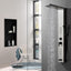 Nicho ducha acero inox 12x24" estante empotrado negro mate