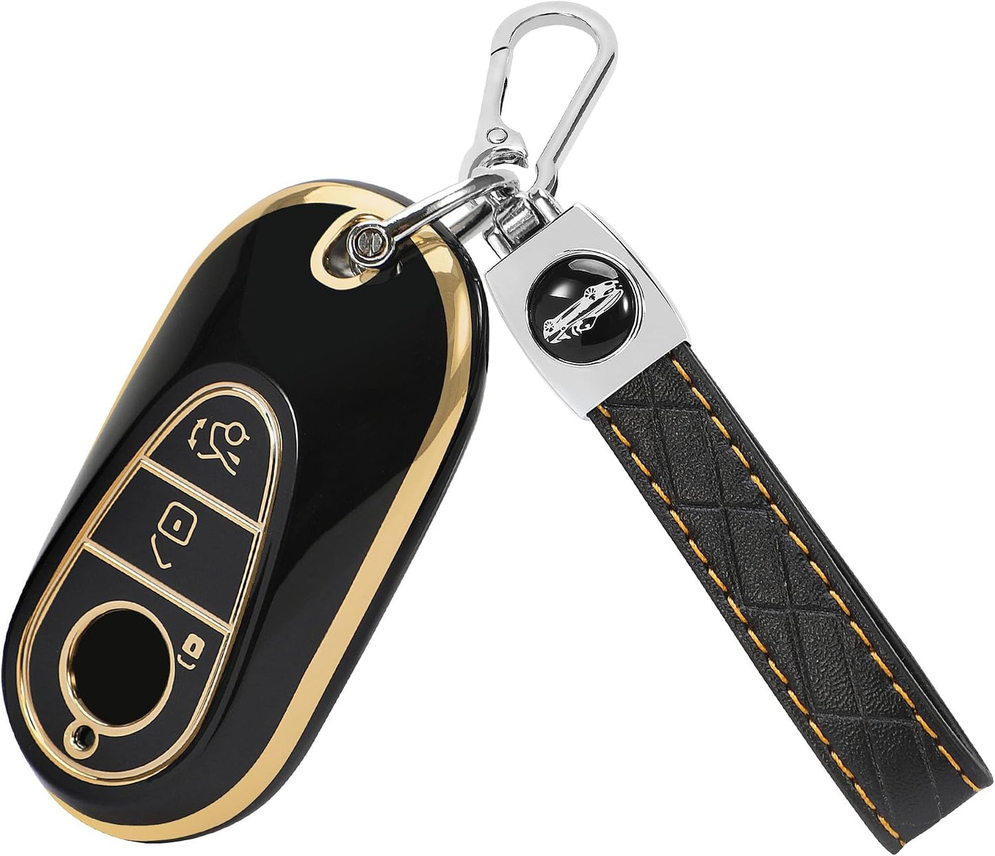 Funda llavero Mercedes TPU 2022-25 Clase S GLC EQS negro