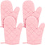 2 Pares Guantes Horno Acolchados Antiderrap 11pulg