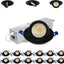 Iluminación empotrable LED negra 2pulg ajustable 2700k-5000k