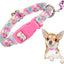 Collar perro XS con campana patrón flores ajustable