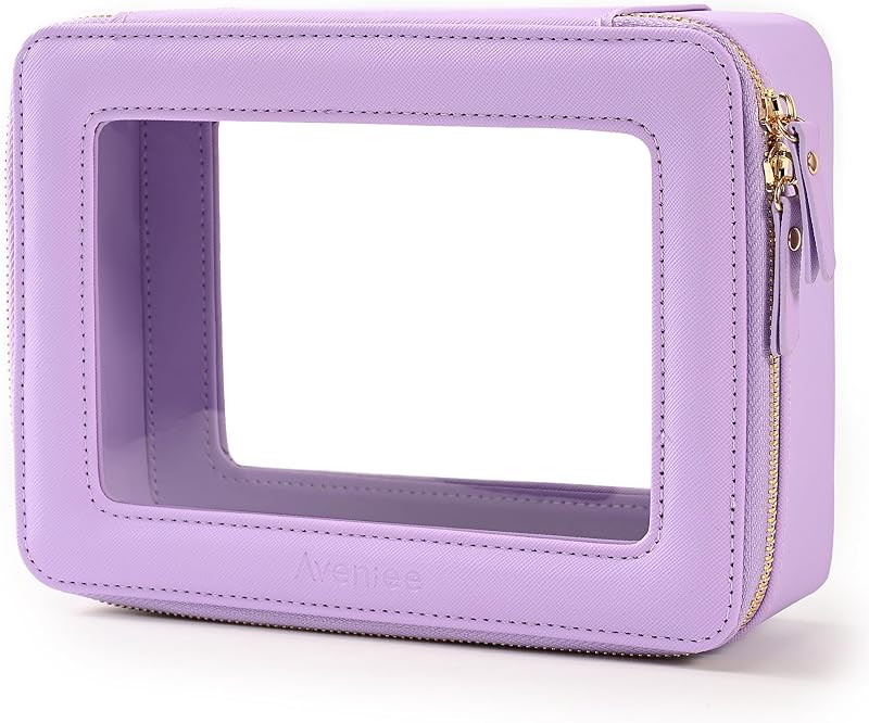 Bolsa organizadora maquillaje transparente con cremalleras