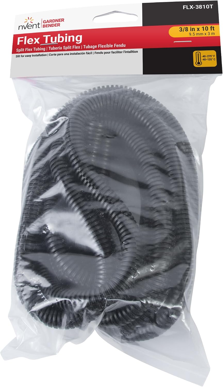 Tubo eléctrico flexible FLX-3810T 3" x10ft negro