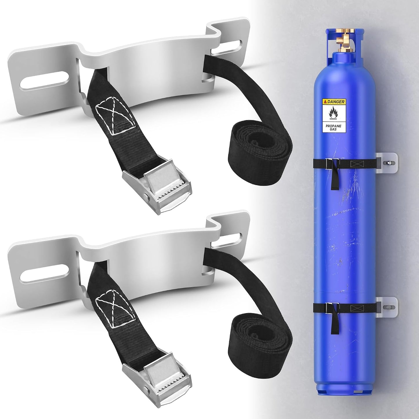 2 Pzas Cilindro Gas Pared Soporte Cinturón