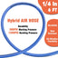 Manguera aire compresor 1/4pulg x6ft 300PSI acoplador rápido azul