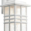 Lámpara pared exterior cuadrada 14.25" blanco 1 luz vidrio