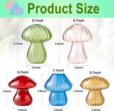 Jarrón hidropónico de vidrio 5 en 1 para plantas