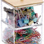 Organiz. clips papel transparente 2 capas bambú tapa