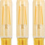 Bombillas LED E26 T10 vintage 5pulg luz vela 2200K