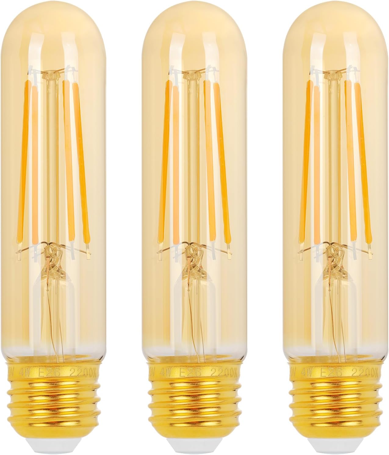 Bombillas LED E26 T10 vintage 5pulg luz vela 2200K