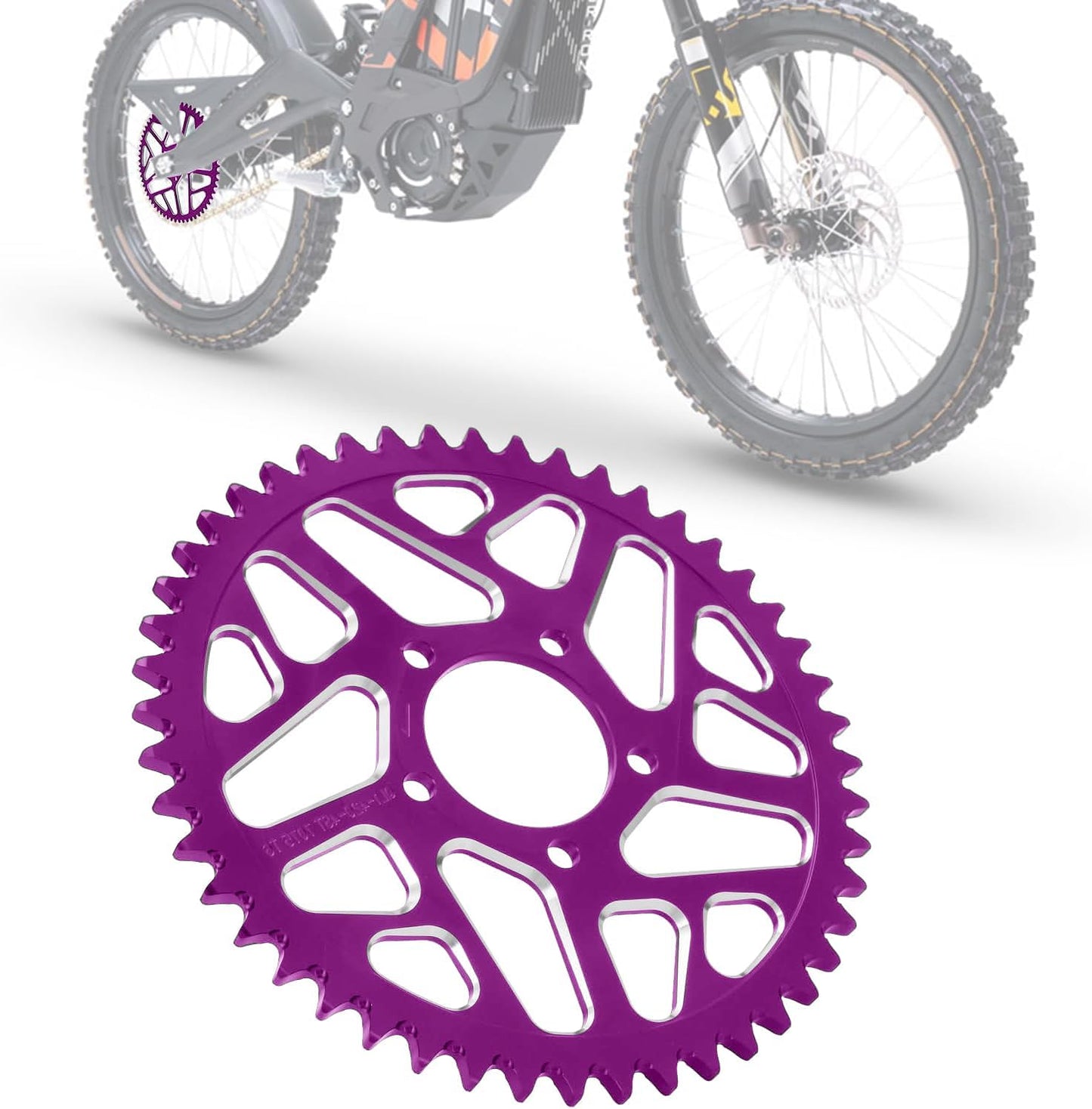 Piñón CNC para Moto Eléctrica Cross Púrpura