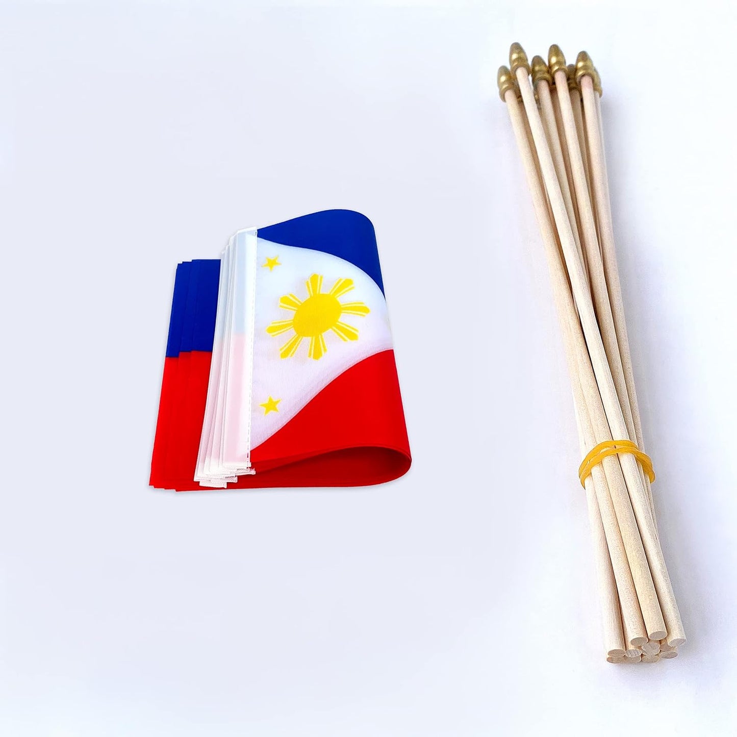 Banderas mano Filipinas 5x8pulg pack 12