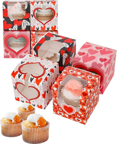 Cajas magdalenas San Valentín 60uds 3.5x3.5x3.5pulg