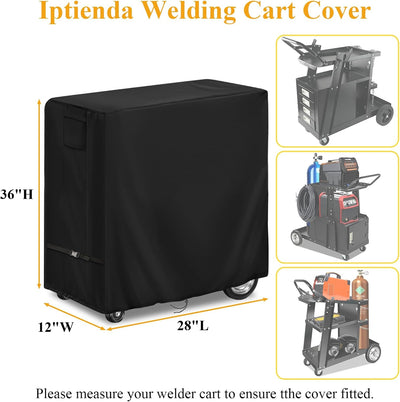 Cubierta impermeable carrito soldadura TIG MIG 28x12" negro