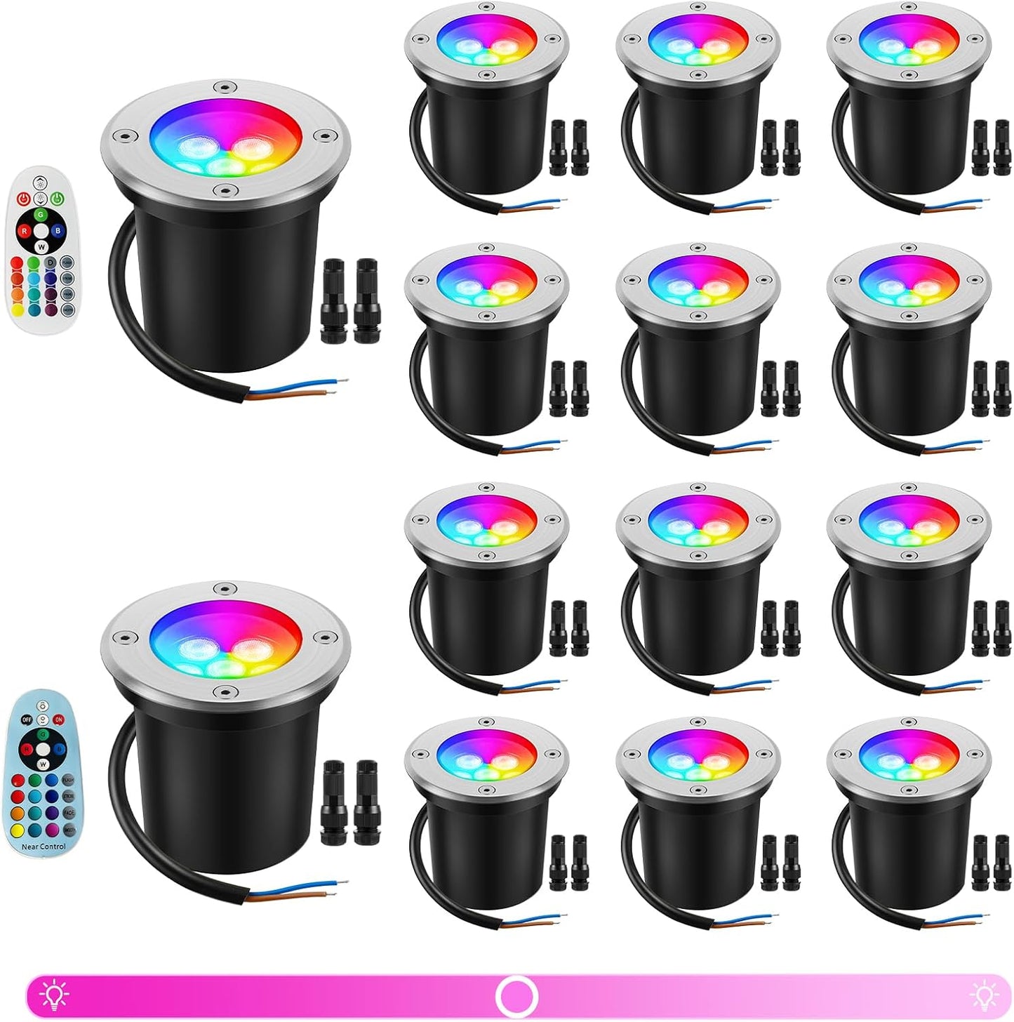 Luces RGBW paisaje 10W 12V-24V impermeable exterior