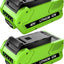 2 Baterías 40V 6000mAh Repuesto Greenworks