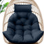 Cojín silla de huevo espuma viscoelástica azul