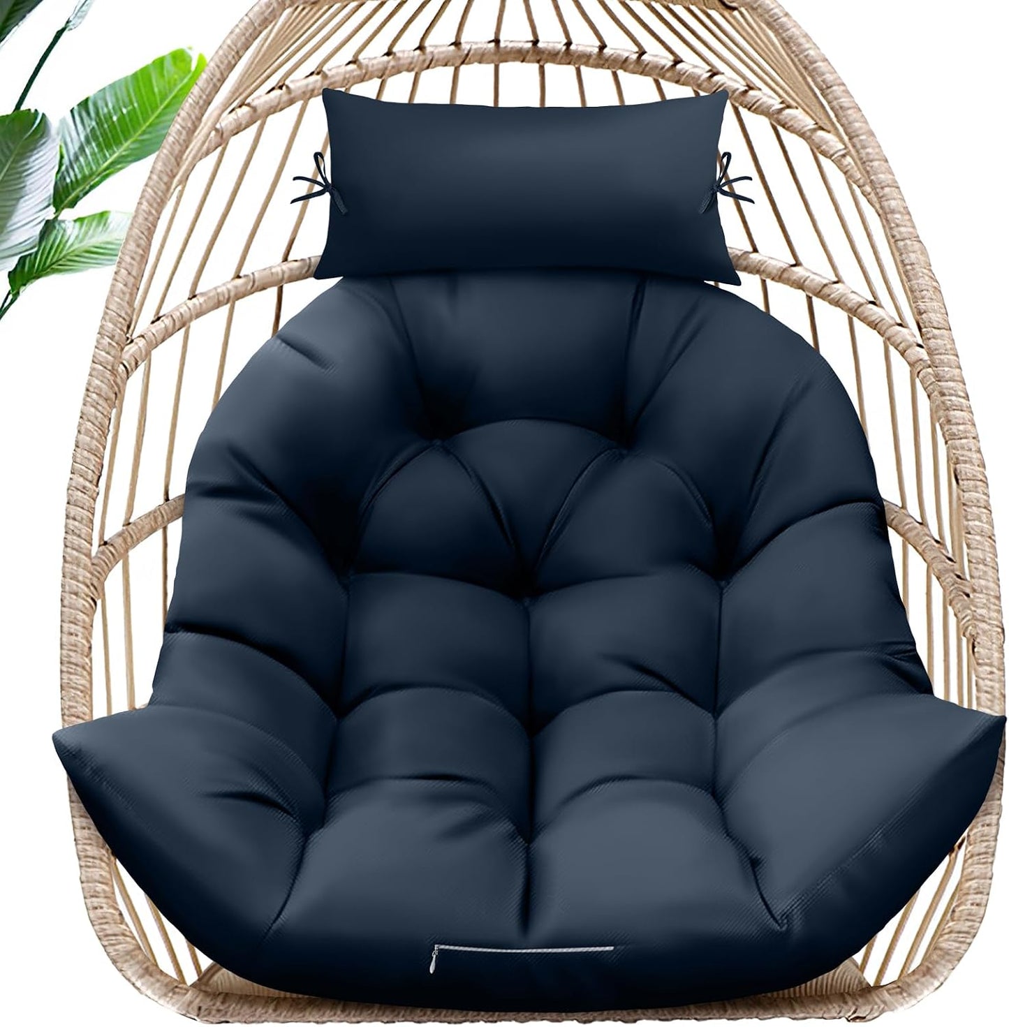 Cojín silla de huevo espuma viscoelástica azul