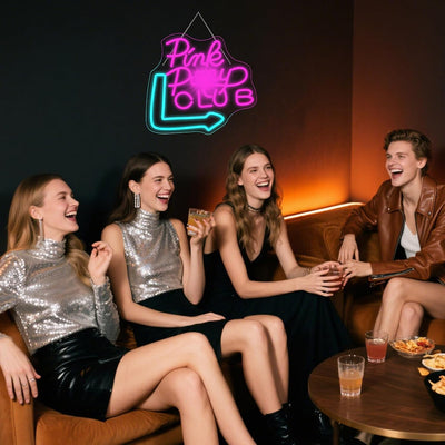 Letrero neón Pink Club Pony Club para pared USB LED ajustable