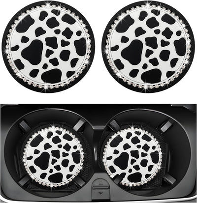 2 Pzas Portavasos Auto Antiderrap 2.75pulg Tapete Taza Flores