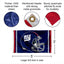 Bandera New York Giants con ojales para casco