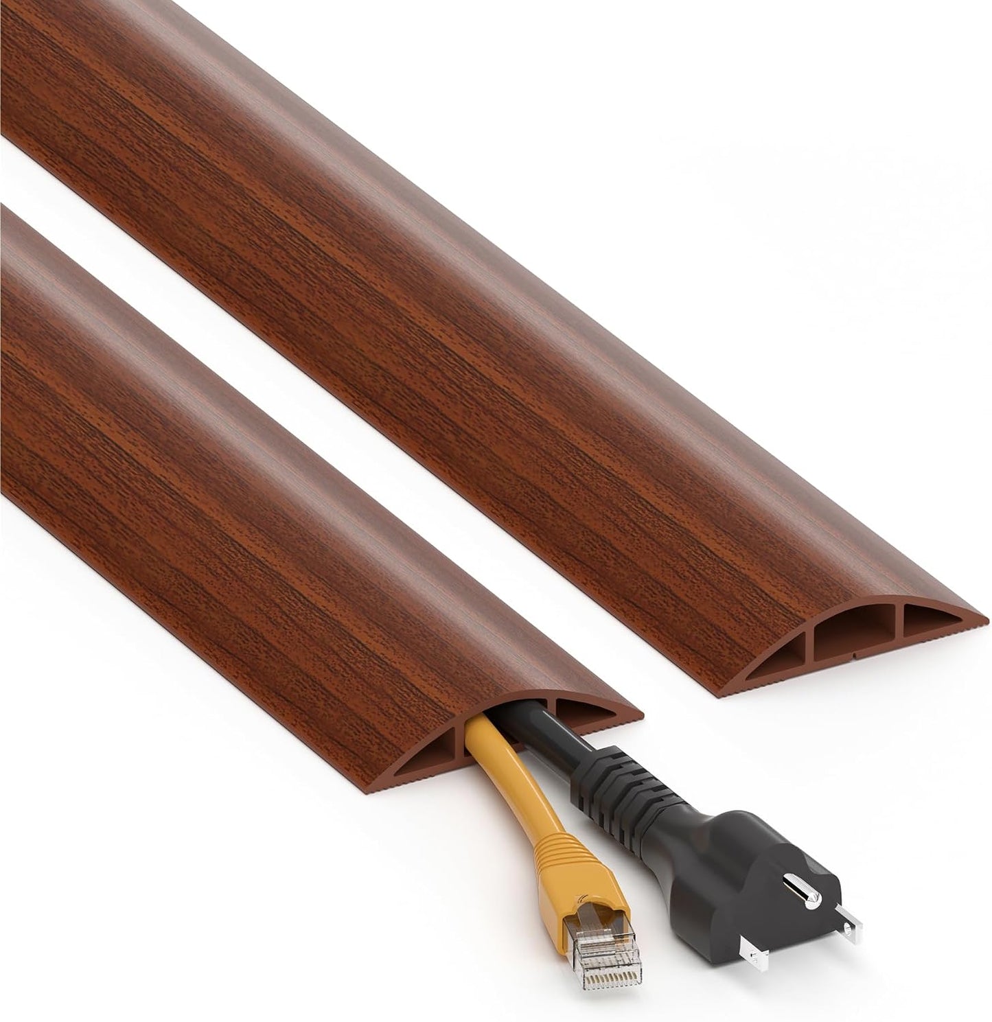 Cubierta cable piso madera nogal marrón