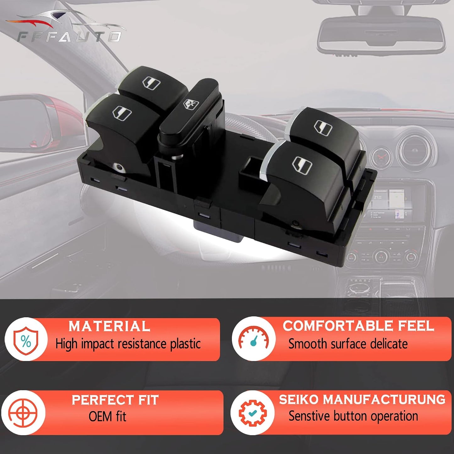 Interruptor ventana eléctrica VW CC Golf Jetta 2006-13