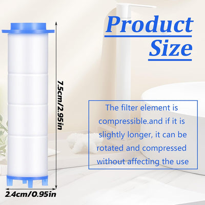 10 Pzas Filtro Cabezal Ducha Algodón PP 3x1pulg