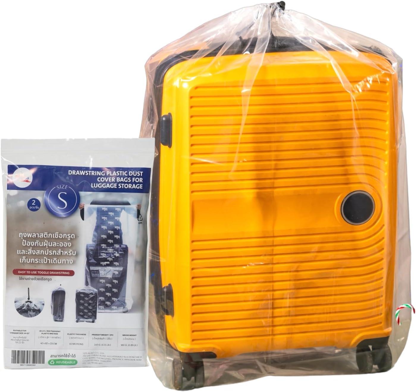 2 Pzas Bolsas Plástico con Cordón para Almacenar Hogar