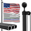 Asta bandera aluminio aeroespacial 11.25pies 45kpsi 120mph