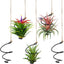 12 Soportes colgantes plantas aire anillos hierro ajustables yute