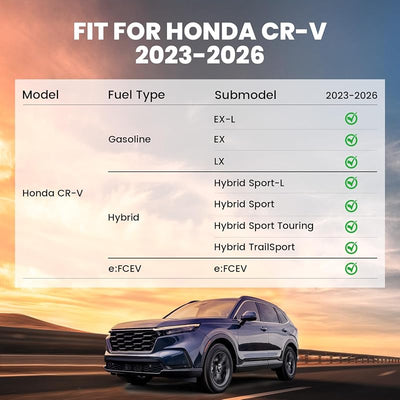 Alfombrillas Honda CR-V antiderrap TPE 1ª y 2ª fila negro