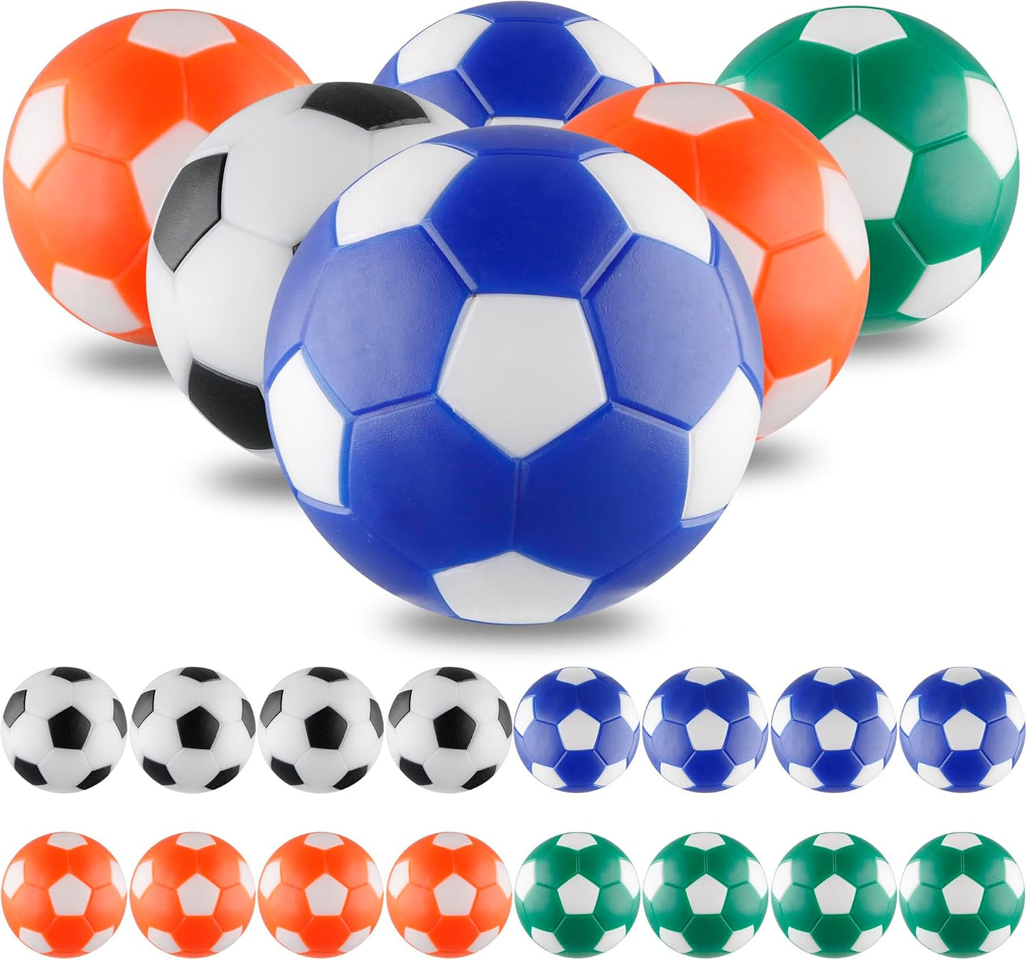 Pelotas futbolín 1.28pulg 16uds multicolor oficial