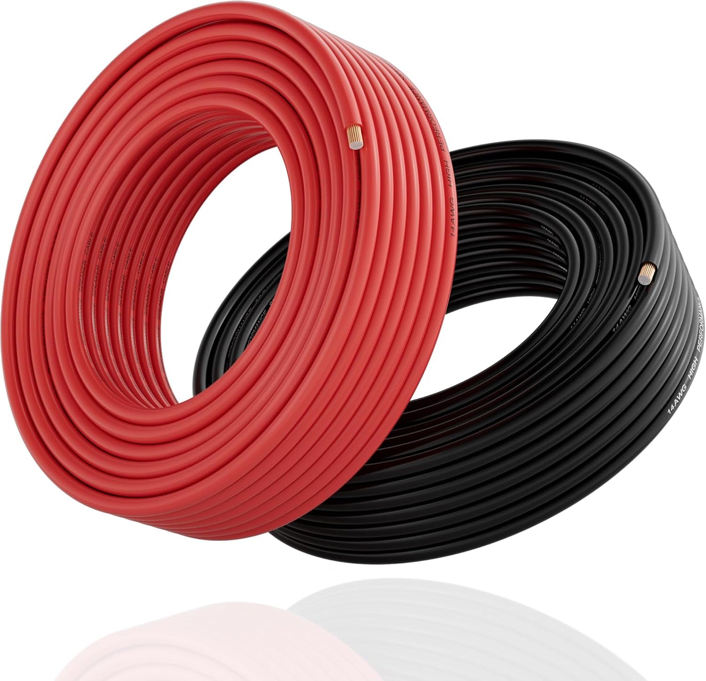 Cable automotriz 14 AWG CCA 35pies rojo/negro paquete 2