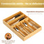 Organiz. cajón cocina 12" bambú 6 ranuras antiderrap