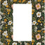 Cubierta interruptor luz diseño floral amarillo
