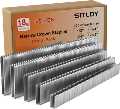 2000 Grapas Corona Estrecha 1/4-1 1/2pulg Biseladas Galvanizadas
