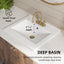 Lavabo baño rectangular cerámica blanca 20x18pulg
