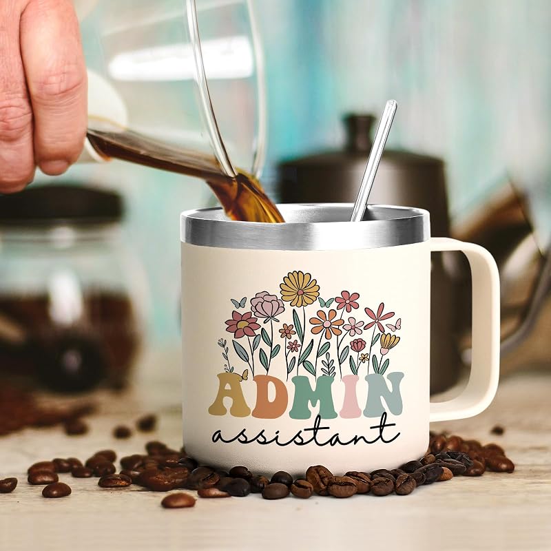 Taza café aislada acero inox 14oz para asistente