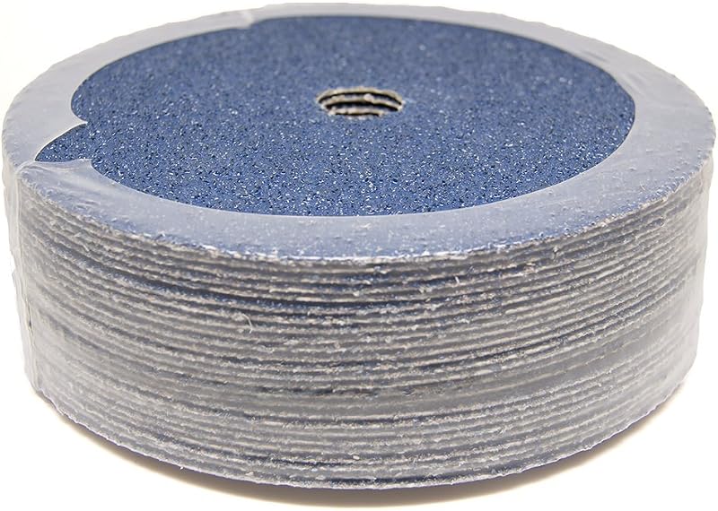 Discos lijado 7" circonita fibra resina para acero madera