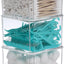 Organiz. hisopos acrílico 3 niveles 3.7x3.5x7.8"