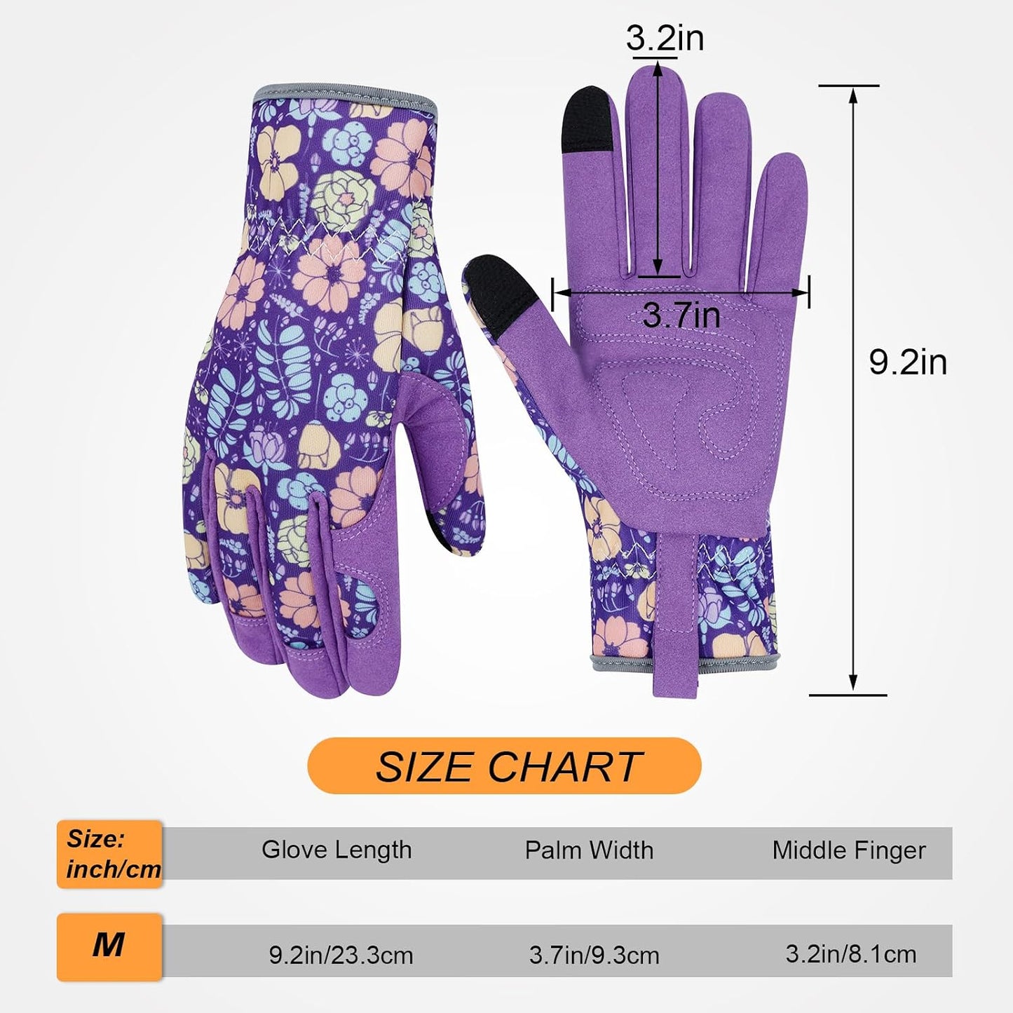 Guantes jardinería cuero mujer antiespinas tactil
