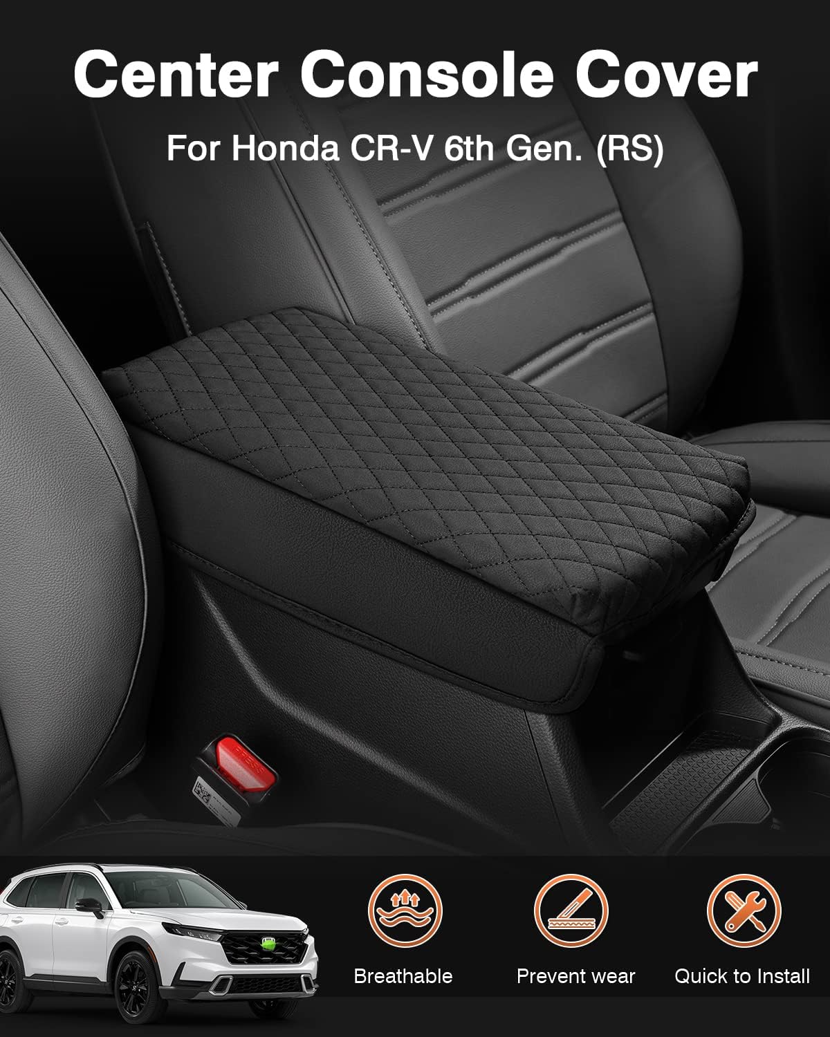 Funda consola central Honda CRV cuero reposabrazos